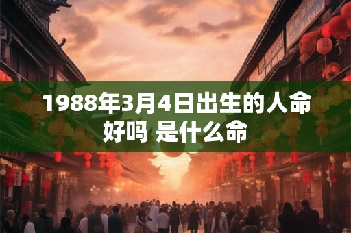 1988年3月4日出生的人命好吗 是什么命 1988年3月4日出生的人命好吗 是什么命