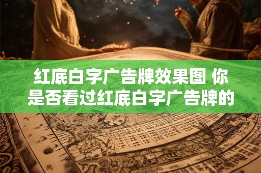 红底白字广告牌效果图 你是否看过红底白字广告牌的效果图