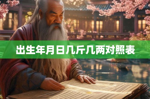 出生年月日几斤几两对照表 出生年月日几斤几两对照表