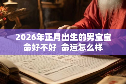 2026年正月出生的男宝宝命好不好 命运怎么样 2026年正月出生的男宝宝命好不好 命运怎么样