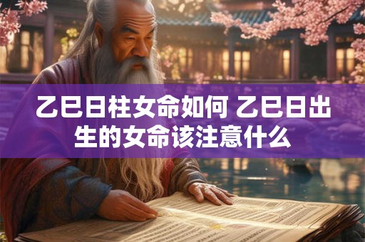 乙巳日柱女命如何 乙巳日出生的女命该注意什么