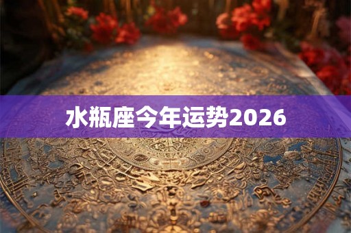 水瓶座今年运势2026