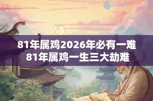 81年属鸡2026年必有一难 81年属鸡一生三大劫难 81年属鸡2026年必有一难 81年属鸡一生三大劫难