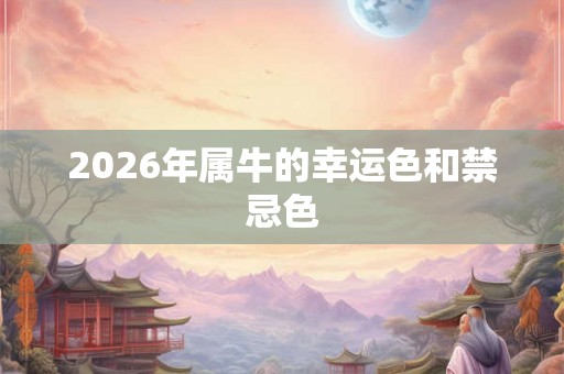2026年属牛的幸运色和禁忌色