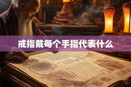 戒指戴每个手指代表什么