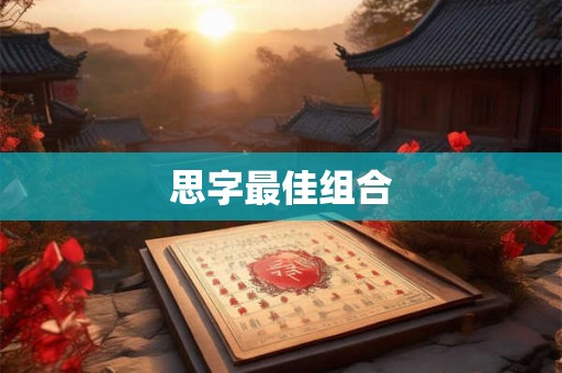 思字最佳组合