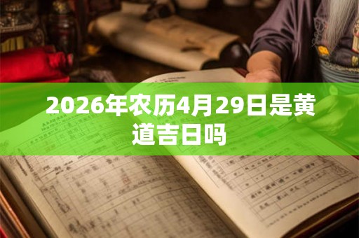 2026年农历4月29日是黄道吉日吗