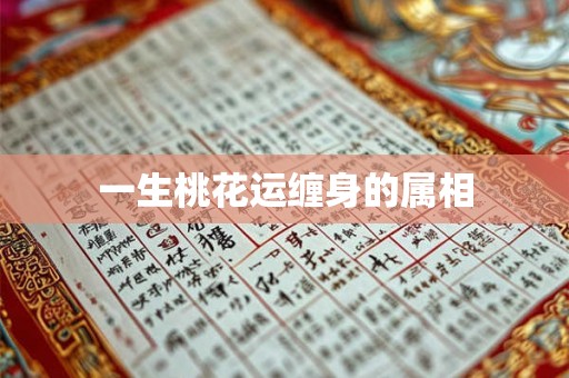 一生桃花运缠身的属相