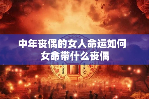 中年丧偶的女人命运如何  女命带什么丧偶