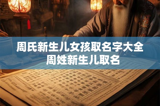 周氏新生儿女孩取名字大全  周姓新生儿取名