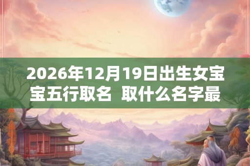 2026年12月19日出生女宝宝五行取名  取什么名字最好