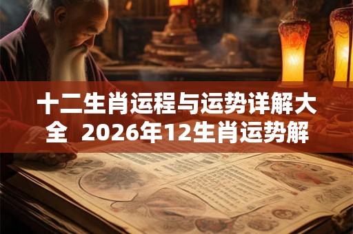 十二生肖运程与运势详解大全  2026年12生肖运势解析