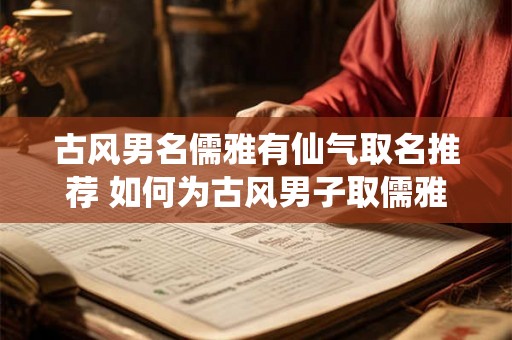 古风男名儒雅有仙气取名推荐 如何为古风男子取儒雅有仙气的名字