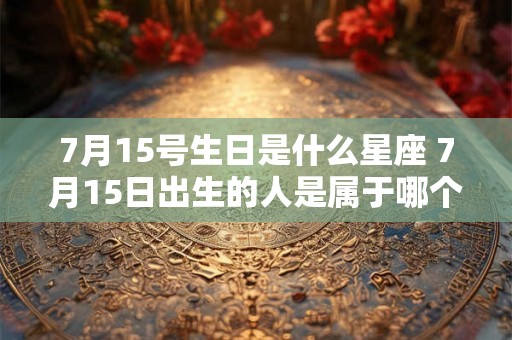 7月15号生日是什么星座 7月15日出生的人是属于哪个星座的