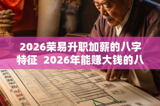 2026荣易升职加薪的八字特征  2026年能赚大钱的八字