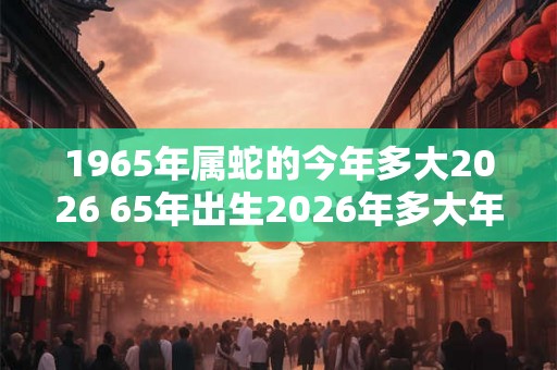 1965年属蛇的今年多大2026 65年出生2026年多大年龄