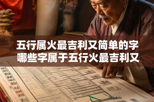 五行属火最吉利又简单的字 哪些字属于五行火最吉利又简单 五行属火最吉利又简单的字 哪些字属于五行火最吉利又简单