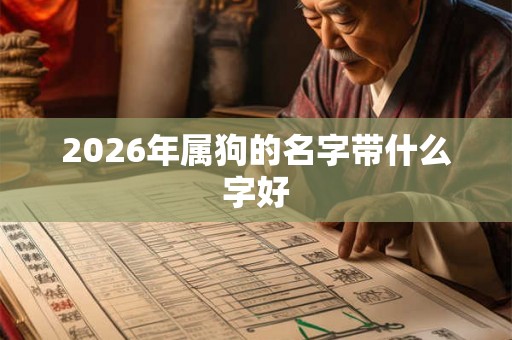 2026年属狗的名字带什么字好