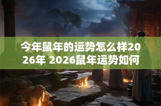 今年鼠年的运势怎么样2026年 2026鼠年运势如何