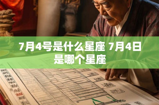 7月4号是什么星座 7月4日是哪个星座