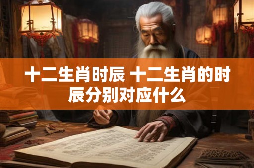 十二生肖时辰 十二生肖的时辰分别对应什么