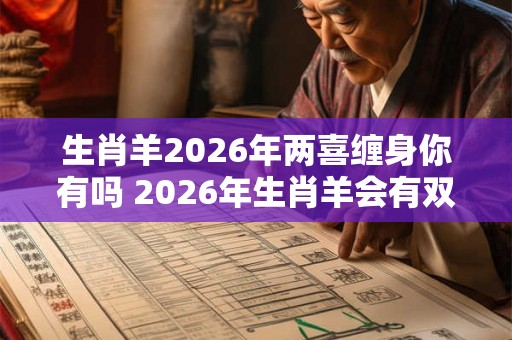 生肖羊2026年两喜缠身你有吗 2026年生肖羊会有双喜临门吗 生肖羊2026年两喜缠身你有吗 2026年生肖羊会有双喜临门吗