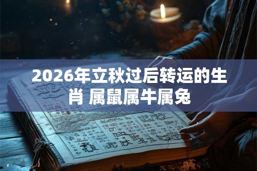 2026年立秋过后转运的生肖 属鼠属牛属兔