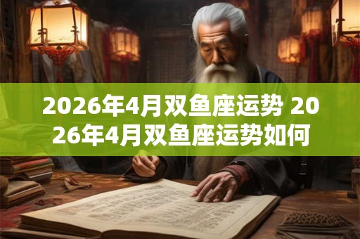 2026年4月双鱼座运势 2026年4月双鱼座运势如何 2026年4月双鱼座运势 2026年4月双鱼座运势如何