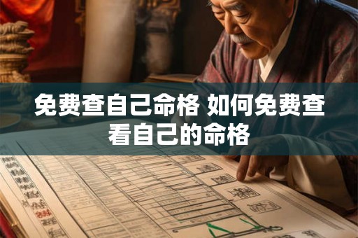 免费查自己命格 如何免费查看自己的命格 免费查自己命格 如何免费查看自己的命格