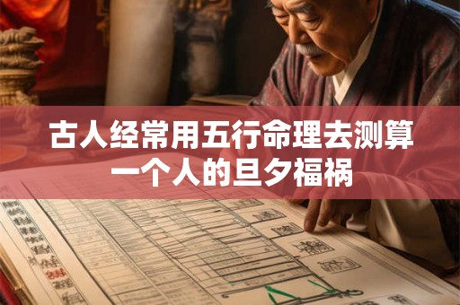 古人经常用五行命理去测算一个人的旦夕福祸 古人经常用五行命理去测算一个人的旦夕福祸