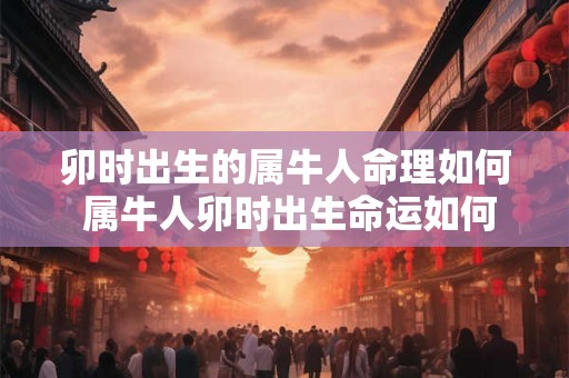 卯时出生的属牛人命理如何 属牛人卯时出生命运如何