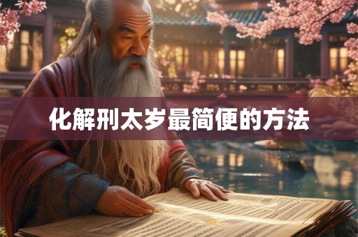 化解刑太岁最简便的方法