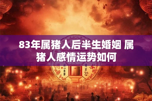 83年属猪人后半生婚姻 属猪人感情运势如何