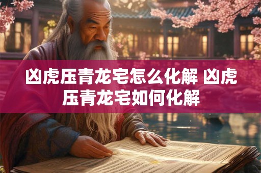 凶虎压青龙宅怎么化解 凶虎压青龙宅如何化解