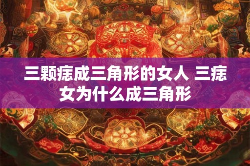 三颗痣成三角形的女人 三痣女为什么成三角形