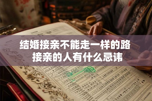 结婚接亲不能走一样的路 接亲的人有什么忌讳 结婚接亲不能走一样的路 接亲的人有什么忌讳