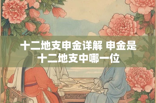 十二地支申金详解 申金是十二地支中哪一位 十二地支申金详解 申金是十二地支中哪一位