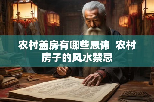 农村盖房有哪些忌讳  农村房子的风水禁忌