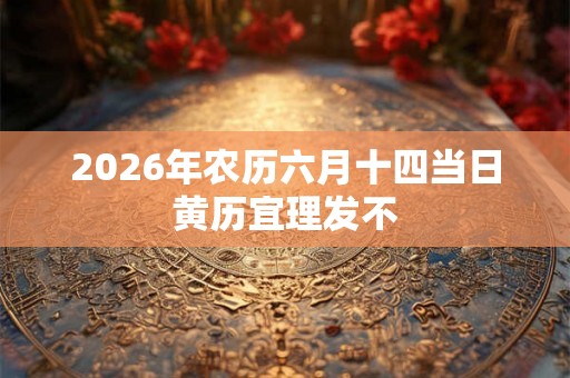 2026年农历六月十四当日黄历宜理发不