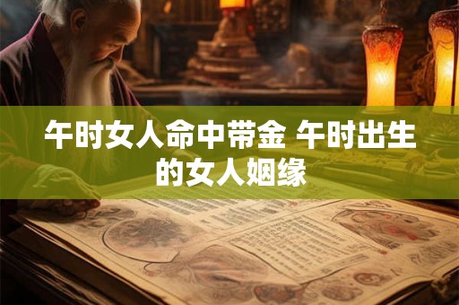 午时女人命中带金 午时出生的女人姻缘 午时女人命中带金 午时出生的女人姻缘