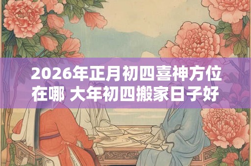 2026年正月初四喜神方位在哪 大年初四搬家日子好不好