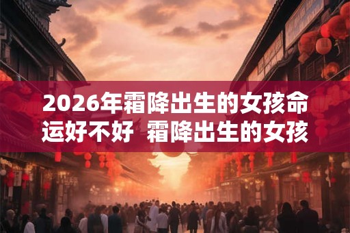 2026年霜降出生的女孩命运好不好 霜降出生的女孩是不是花神之女 2026年霜降出生的女孩命运好不好 霜降出生的女孩是不是花神之女