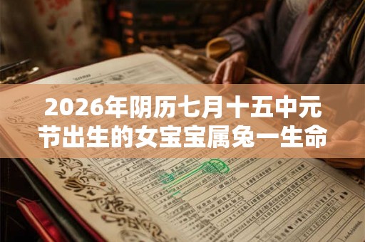2026年阴历七月十五中元节出生的女宝宝属兔一生命运分析