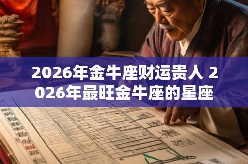 2026年金牛座财运贵人 2026年最旺金牛座的星座