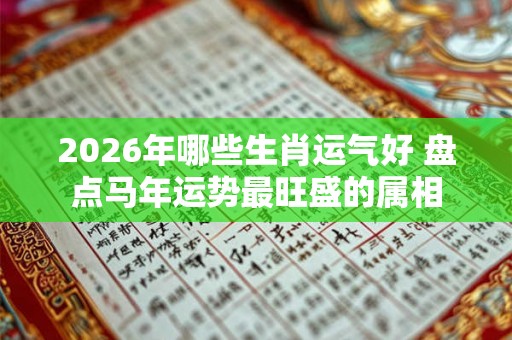 2026年哪些生肖运气好 盘点马年运势最旺盛的属相