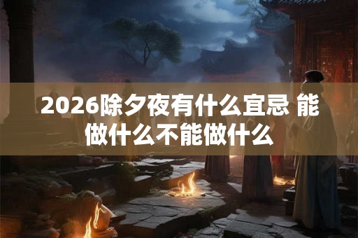 2026除夕夜有什么宜忌 能做什么不能做什么