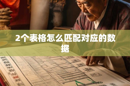 2个表格怎么匹配对应的数据