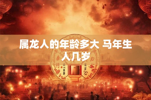属龙人的年龄多大 马年生人几岁