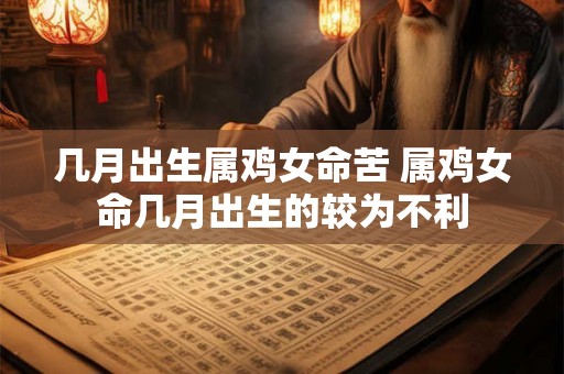 几月出生属鸡女命苦 属鸡女命几月出生的较为不利