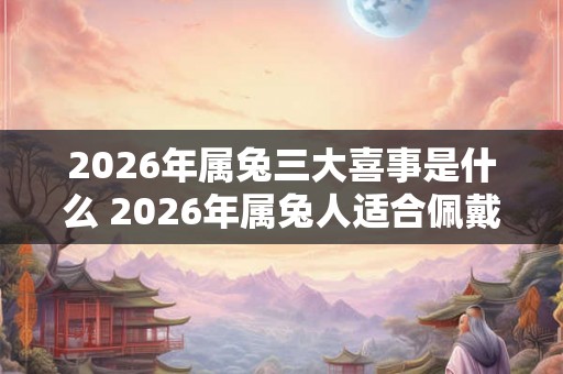 2026年属兔三大喜事是什么 2026年属兔人适合佩戴什么